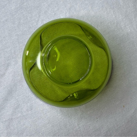 Vintage Anchor Hocking Avocado Green Chip and Dip Bowl Set MCM 60’s 70’s - Picture 3 of 7